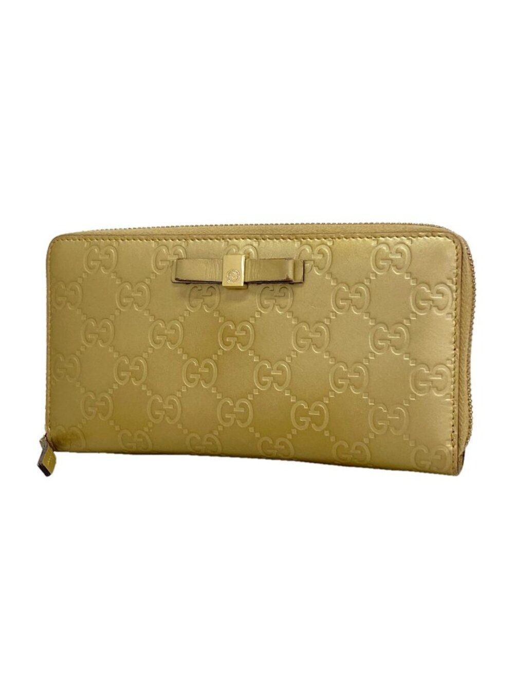 Gucci Wallet Guccissima Leather Champagne Gold